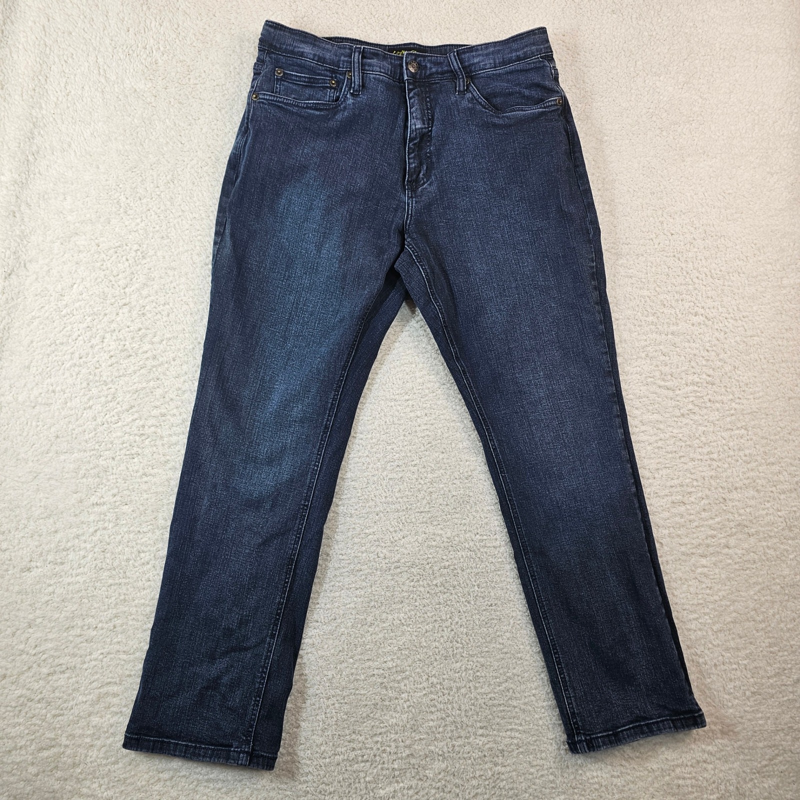 Urban Star Mens Premium Apparel Relaxed Straight Leg Jeans Dark Wash 34x30